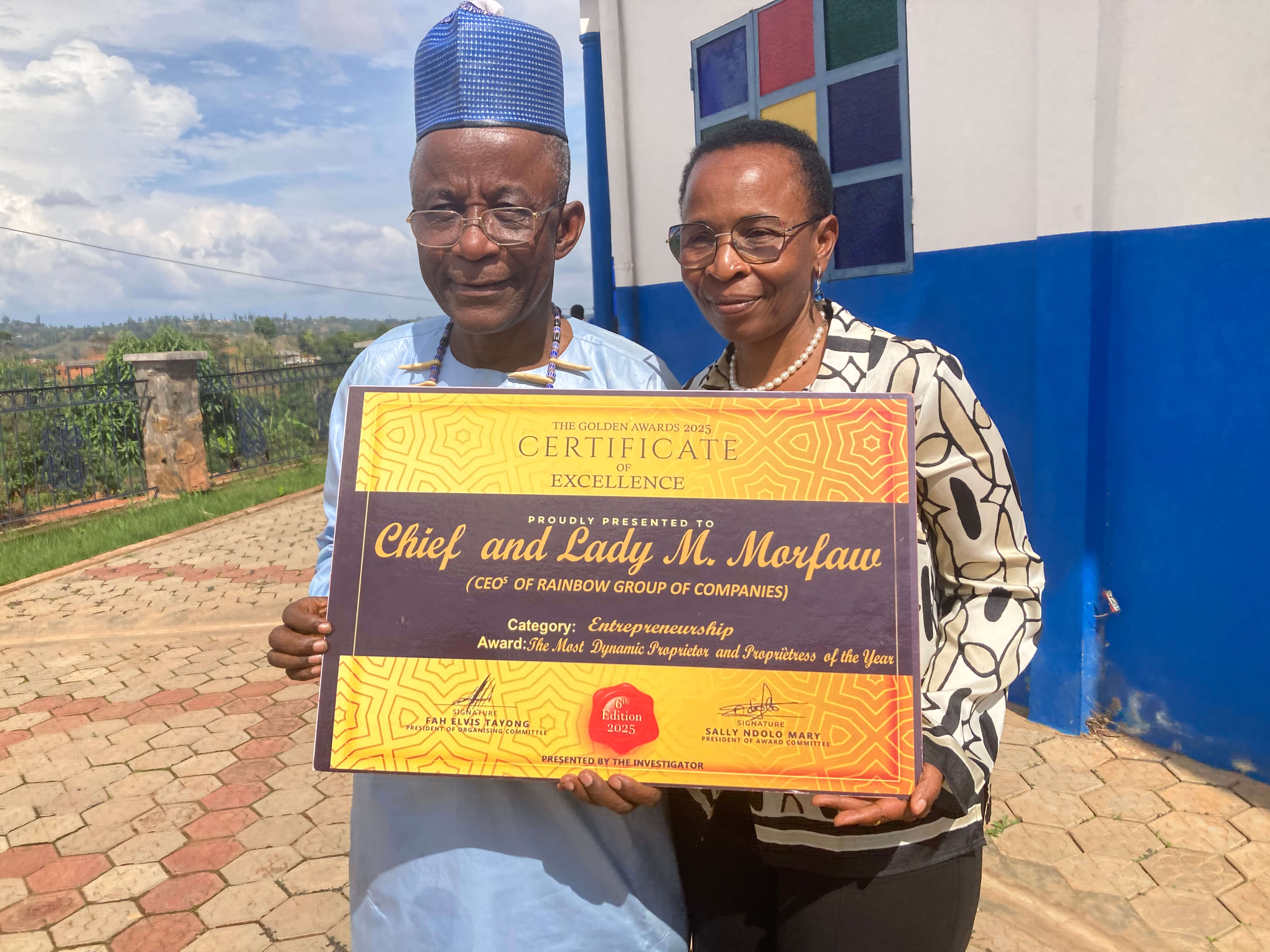 Lady Morene Morfaw — co-founder and proprietor of Rainbow School Complex Dschang Cameroon