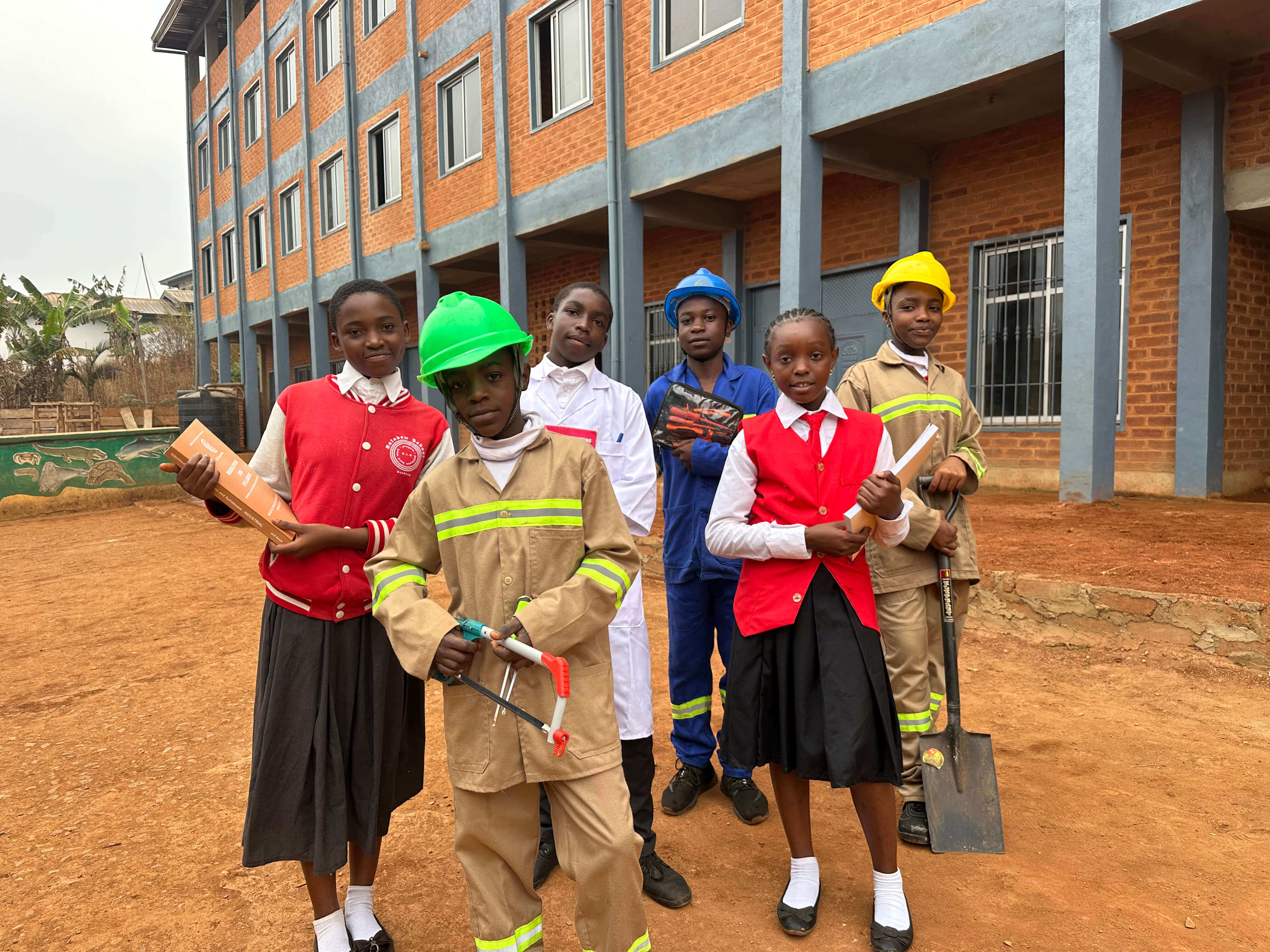 Happy student at Rainbow Integral College RIC Dschang Cameroon
